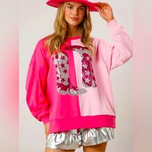 Pink and Silver Cowgirl Sweatshirt